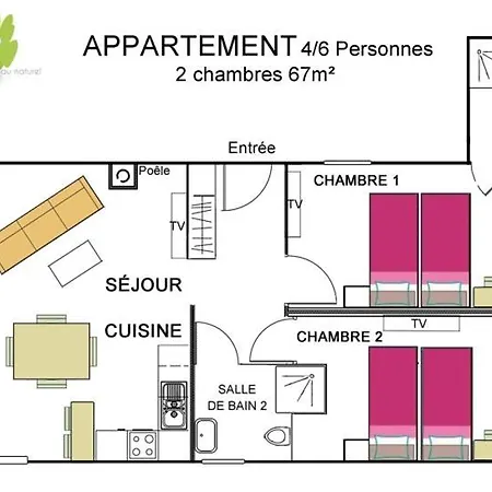 Gites & Tiny Houses Les Hauts De Toulvern Baden Room photo